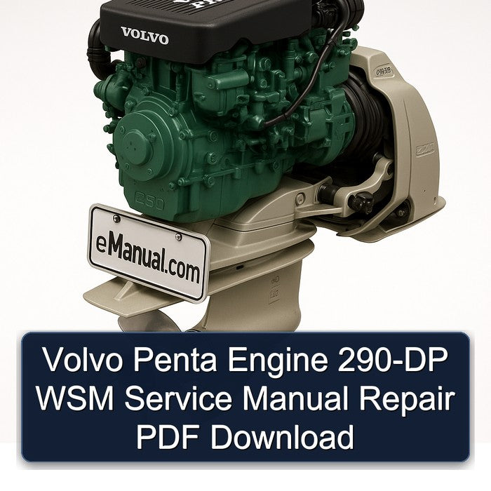 Volvo Penta Engine 290-DP WSM Service Manual Repair