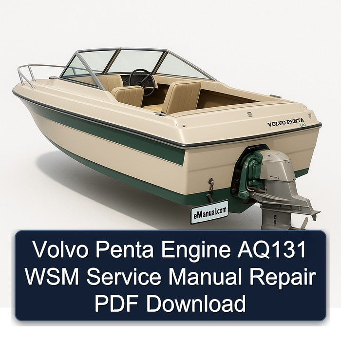 Volvo Penta Engine AQ131 WSM Service Manual Repair