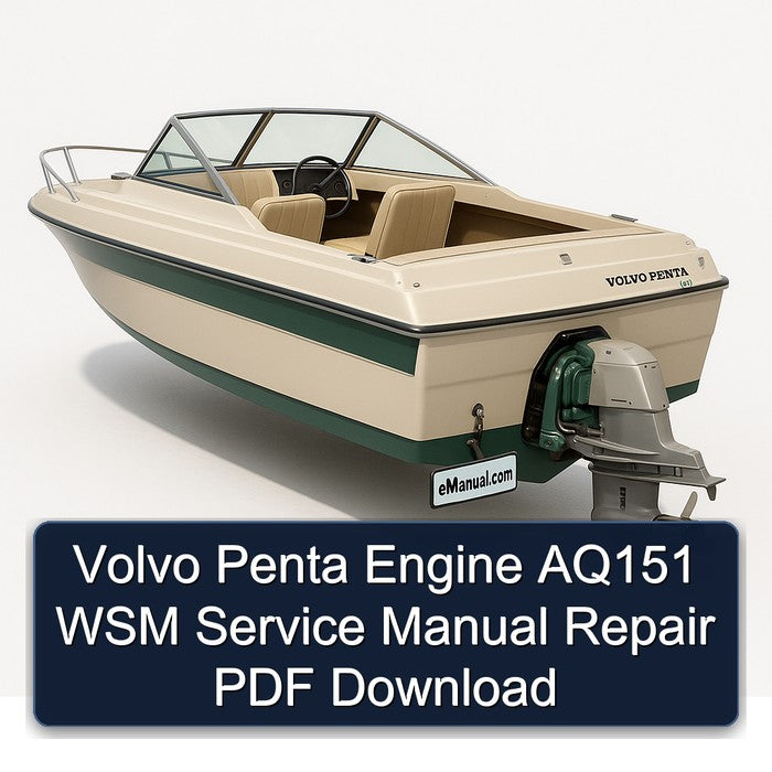 Volvo Penta Engine AQ151 WSM Service Manual Repair