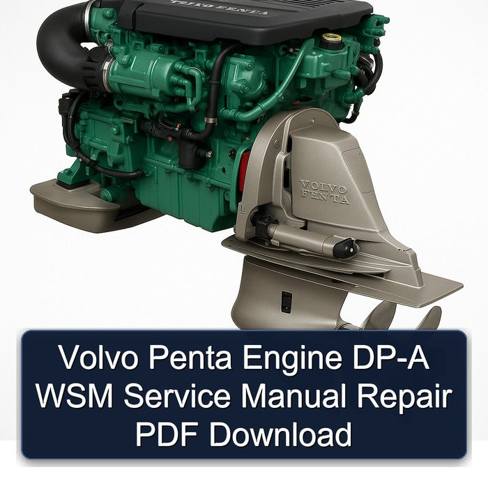 Volvo Penta Engine DP-A WSM Service Manual Repair