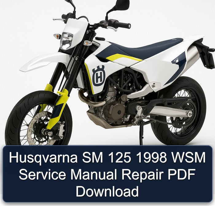 Husqvarna SM 125 1998 WSM Service Manual Repair