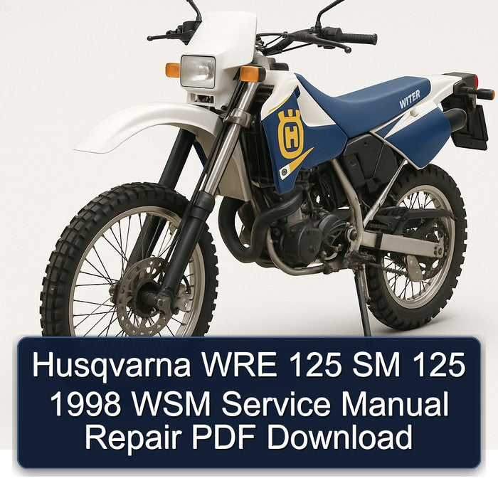 Husqvarna WRE 125 SM 125 1998 WSM Service Manual Repair