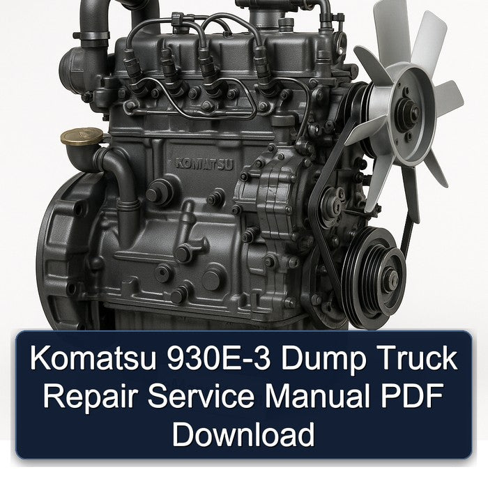 Komatsu 3 D 4 S 930E-3 Dump Truck Service Repair Workshop Manual PDF