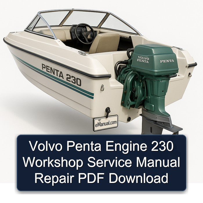 Volvo Penta Engine 230 Workshop Service Manual Repair