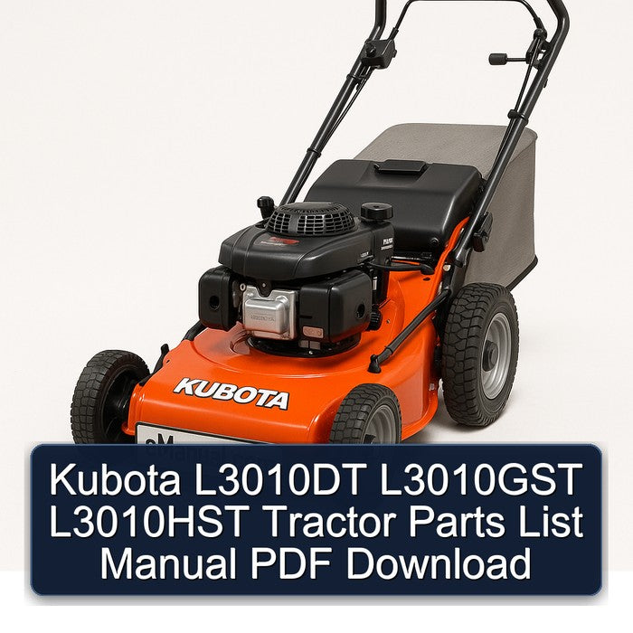 Kubota L3010DT L3010GST L3010HST Tractor Parts List Manual