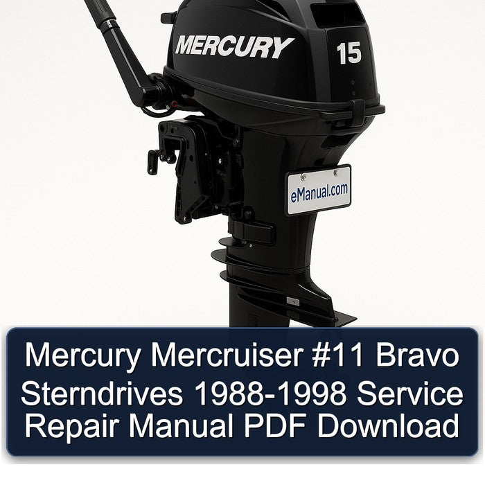 Mercury Mercruiser #11 Bravo Sterndrives 1988-1998 Service Repair Manual
