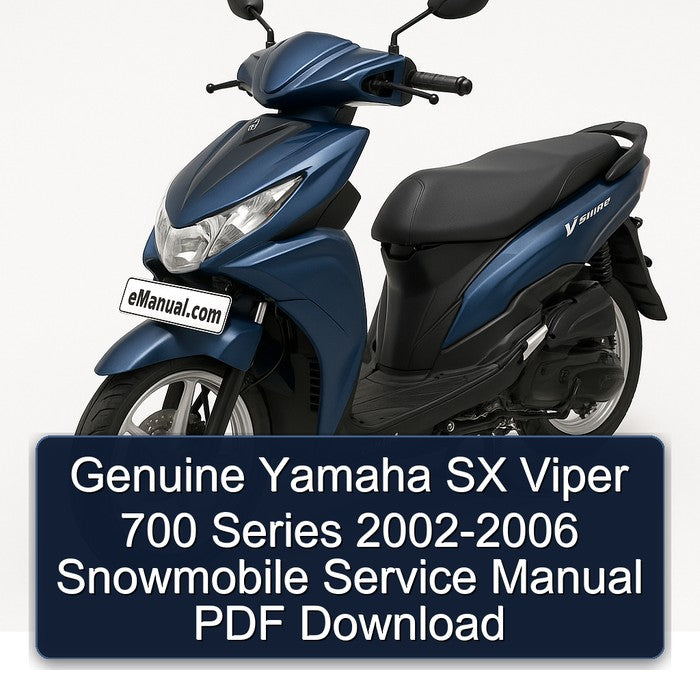 Genuine Yamaha SX Viper 700 Series 2002-2006 Snowmobile Service Manual