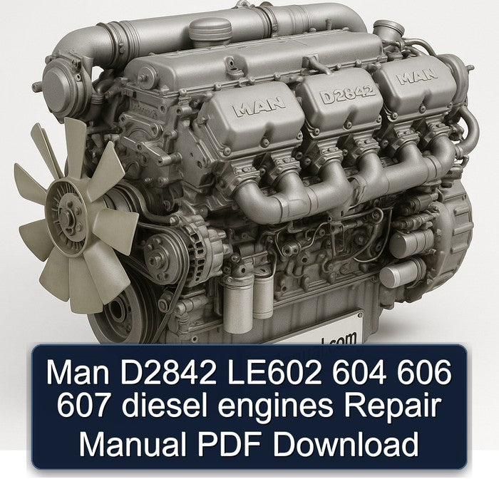 MAN D2842 LE602 604 606 607 Diesel Engines Service Repair Workshop Manual PDF