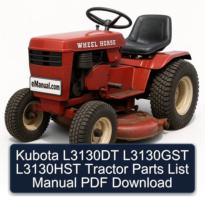 Kubota L3130DT L3130GST L3130HST Tractor Parts List Manual