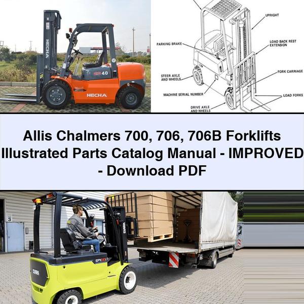 Allis Chalmers 700 706 706B Forklifts Illustrated - Improved Parts Catalog PDF
