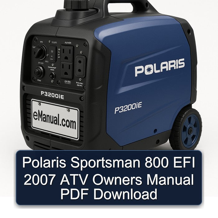 Polaris Sportsman 800 EFI 2007 ATV Owners Manual
