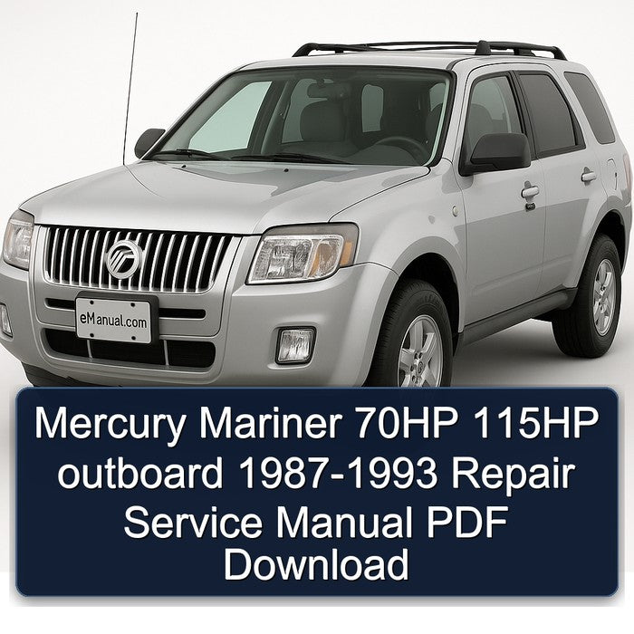 Mercury Mariner 70HP 115HP outboard 1987-1993 Repair Service Manual