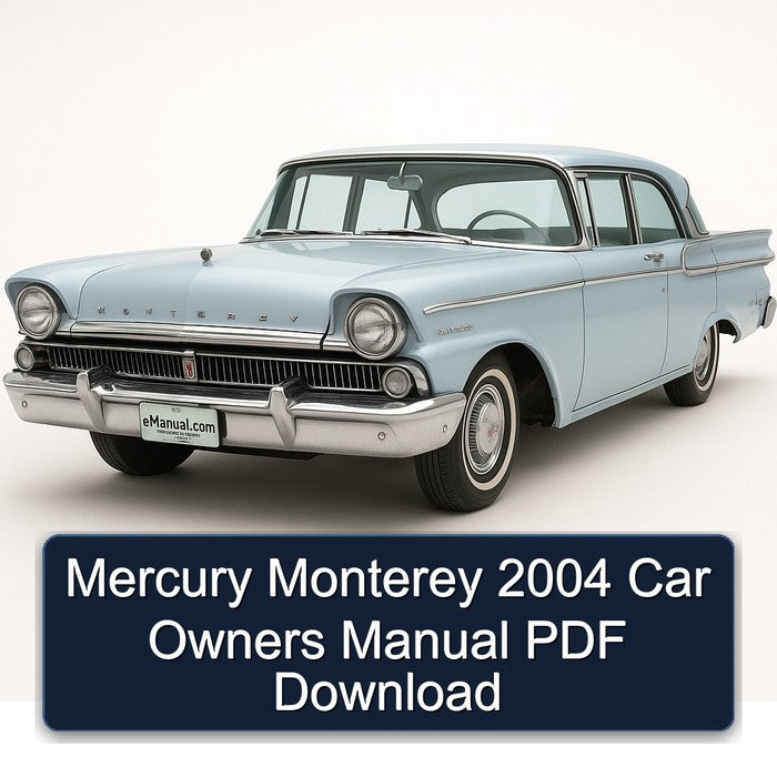 Mercury Monterey 2004 Car Owners Manual