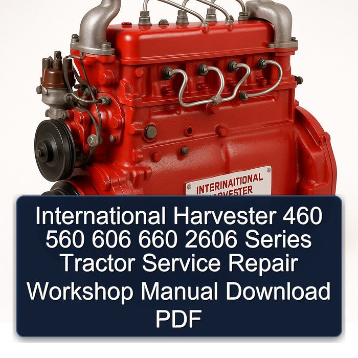 International Harvester 460 560 606 660 2606 Series Tractor Service Repair Workshop Manual Download PDF