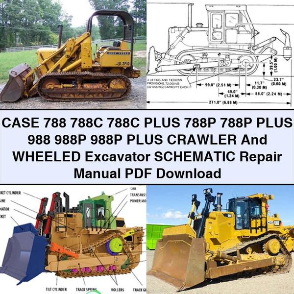 Case 788 788C Plus 788P 988 988P Crawler Wheeled Excavator Electrical Wiring Diagrams PDF