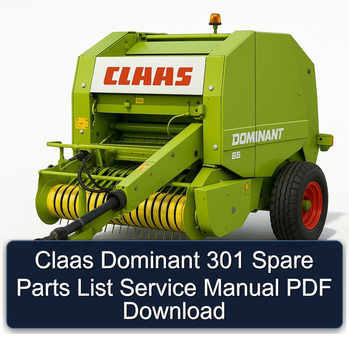 Claas Dominant 301 Spare Parts List Service Manual