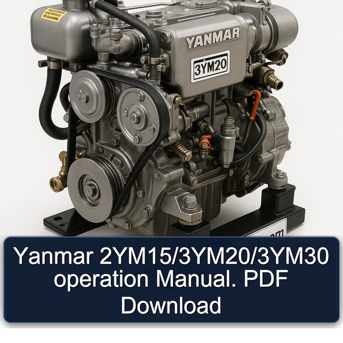 Yanmar 2YM15/3YM20/3YM30 operation Manual.