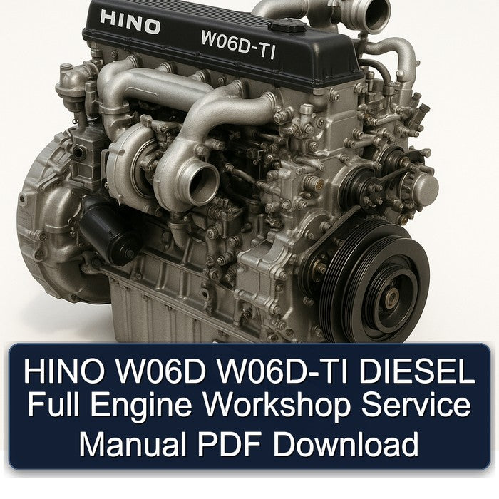 HINO W06D W06D-TI DIESEL Full Engine Workshop Service Manual