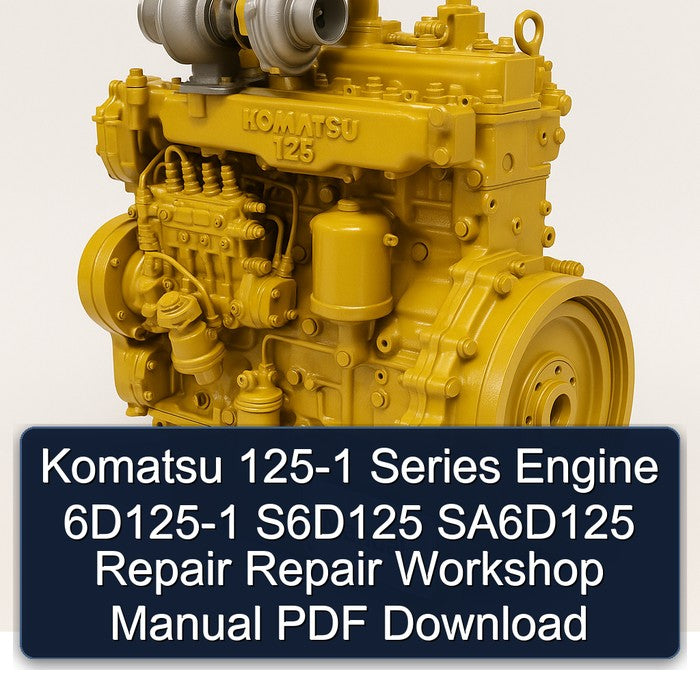 Komatsu 125-1 Series Engine 6D125-1 S6D125 SA6D125 Repair Repair Workshop Manual