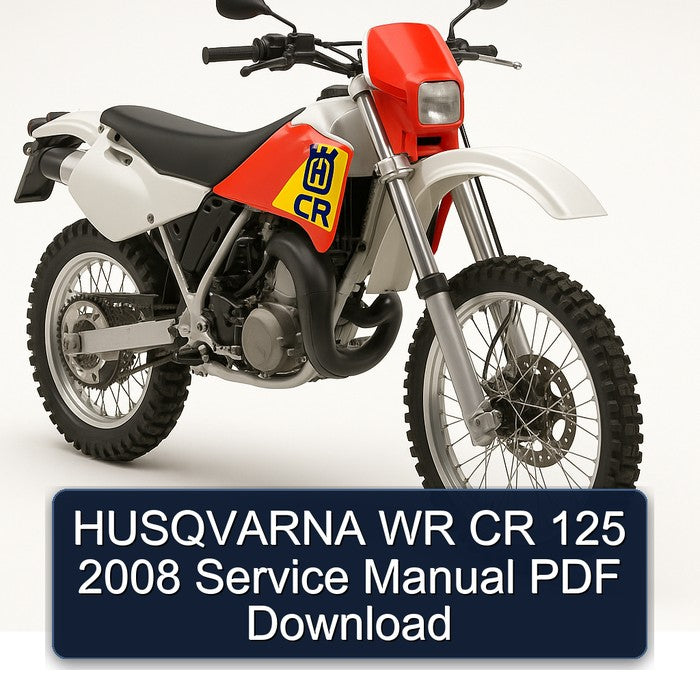 HUSQVARNA WR CR 125 2008 Service Manual
