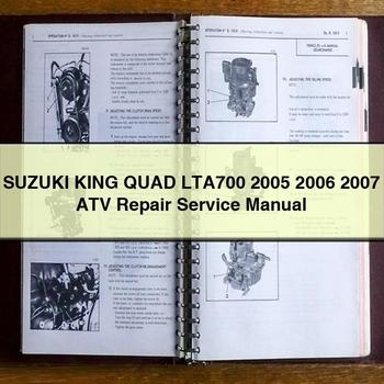 Manual de reparación y servicio de vehículos todo terreno Suzuki KING QUAD LTA700 2005 2006 2007