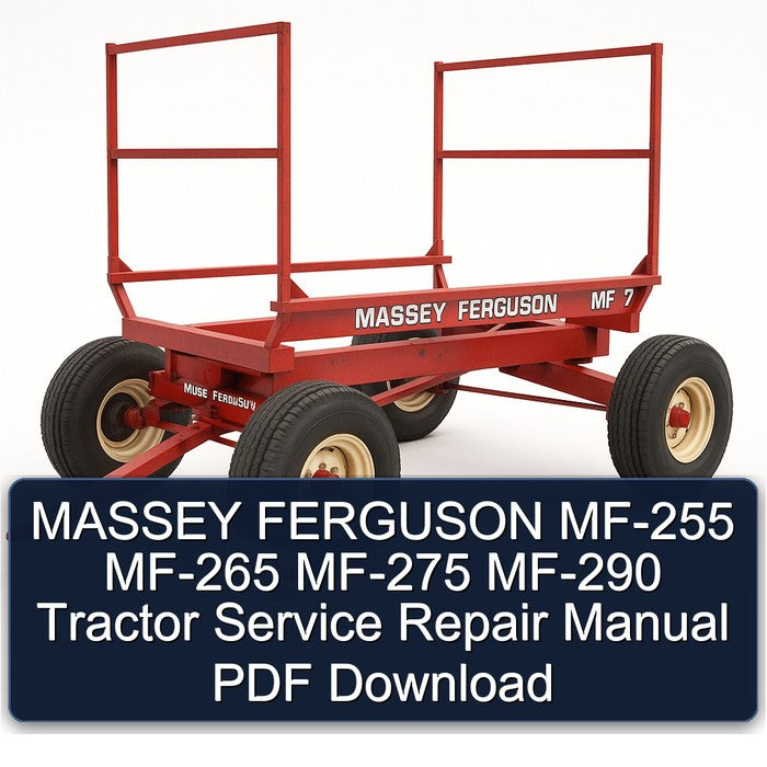 MASSEY FERGUSON MF-255 MF-265 MF-275 MF-290 Tractor Service Repair Manual