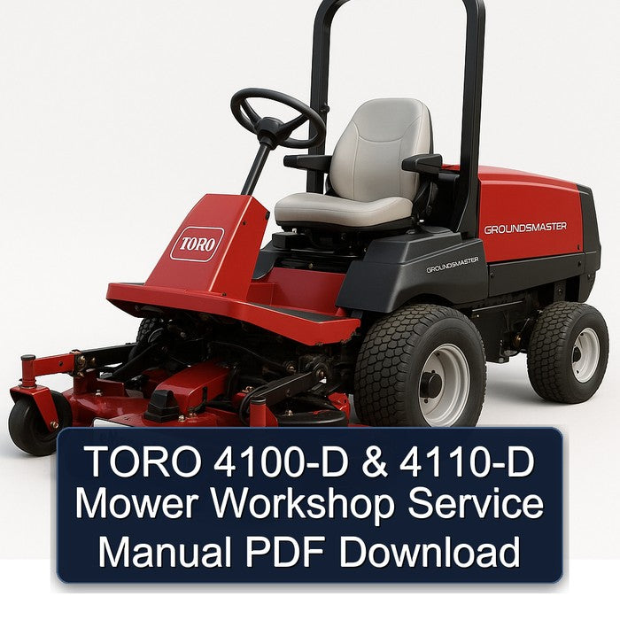 Toro 4100-D 4110-D Mower Service Repair Workshop Manual PDF