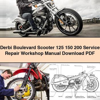 Derbi Boulevard Scooter 125 150 200 Service Repair Workshop Manual PDF