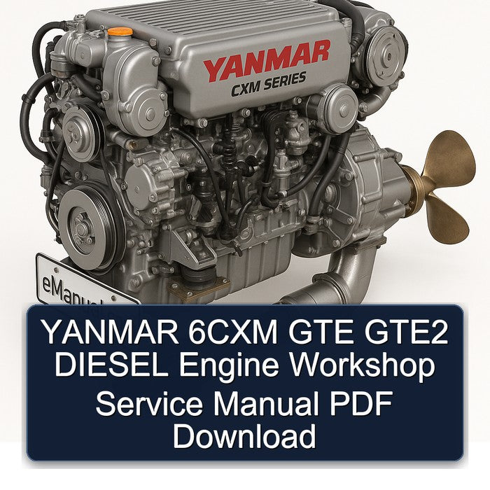 YANMAR 6CXM GTE GTE2 DIESEL Engine Workshop Service Manual