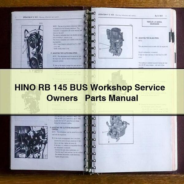 Hino RB 145 BUS Owners Parts Catalog PDF