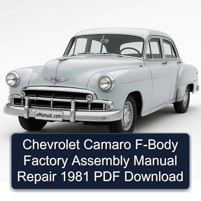 Chevrolet Camaro F-Body Factory Assembly Manual Repair 1981