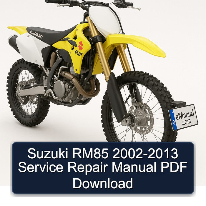 Suzuki RM85 2002-2013 Service Repair Manual