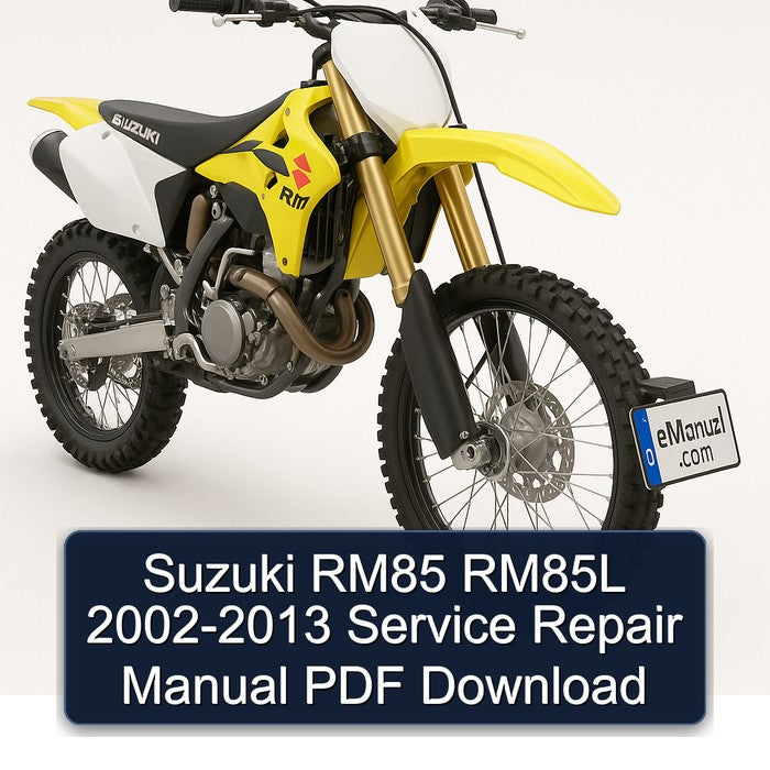 Suzuki RM85 RM85L 2002-2013 Service Repair Manual