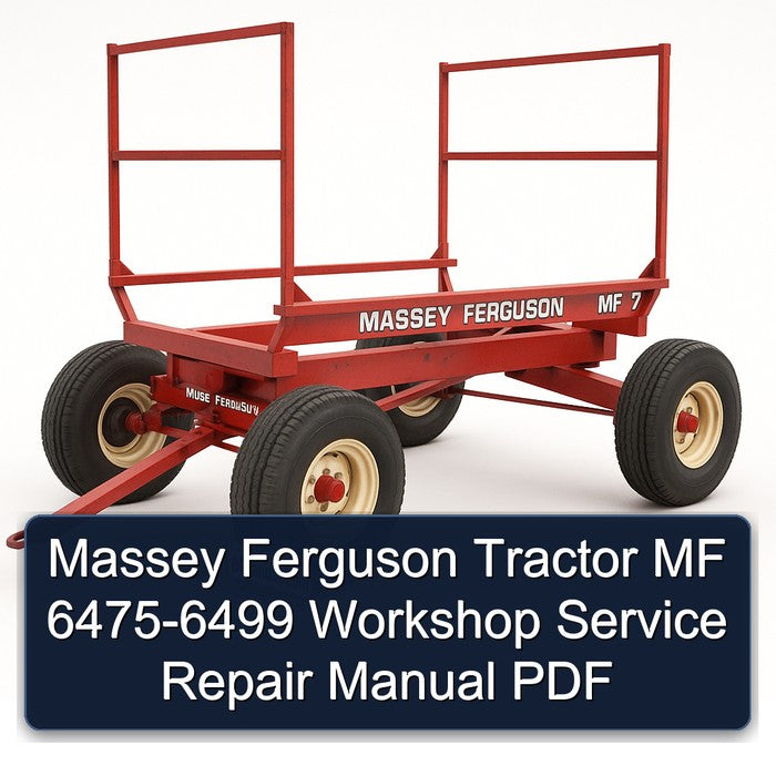 MASSEY FERGUSON Tractor MF 6475 6480 6485 6490 6495 6499 6497 6470 6465 6460 6455 6445 Workshop Shop Service Repair Manual