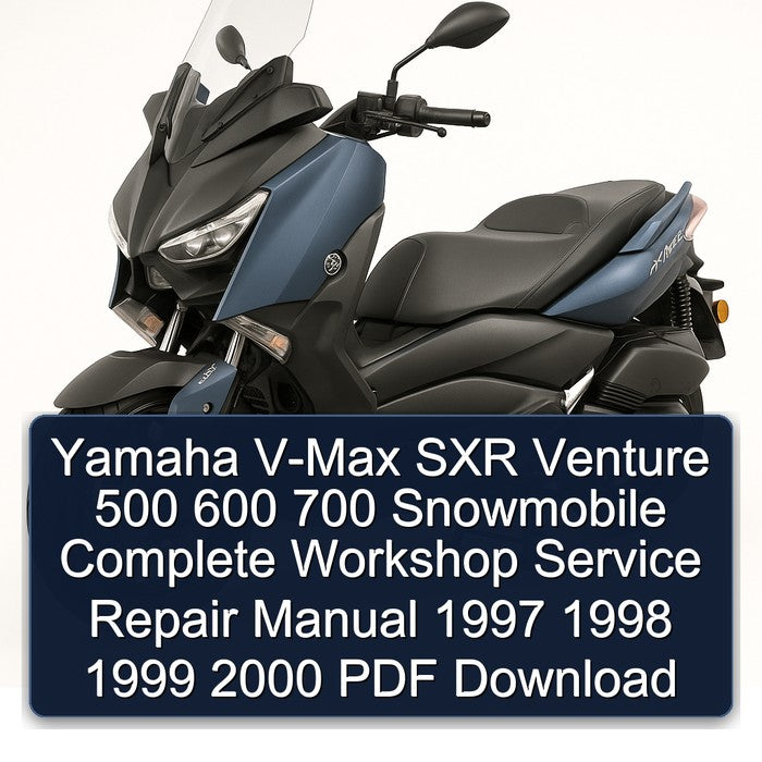 Yamaha V-Max SXR Venture 500 600 700 Snowmobile Complete Workshop Service Repair Manual 1997 1998 1999 2000