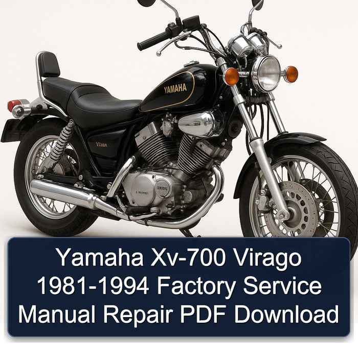 Yamaha Xv-700 Virago 1981-1994 Factory Service Manual Repair