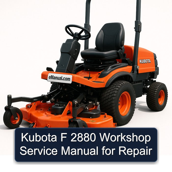Kubota F 2880 Workshop Service Manual for Repair
