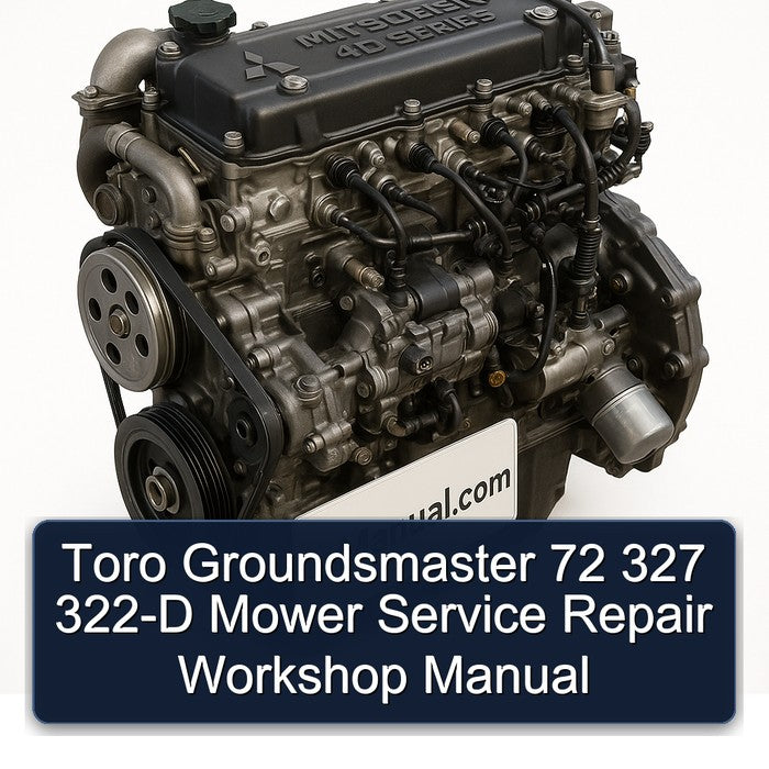 Mitsubishi 4 D Series Toro Groundsmaster 72 327 322-D Mower Service Repair Workshop Manual PDF