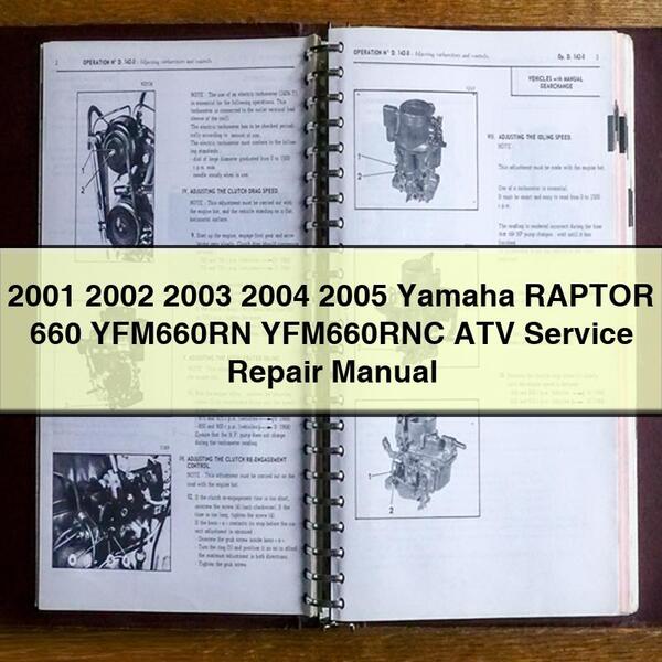 2001 2002 2003 2004 2005 Yamaha RAPTOR 660 YFM660RN YFM660RNC ATV Service Repair Manual