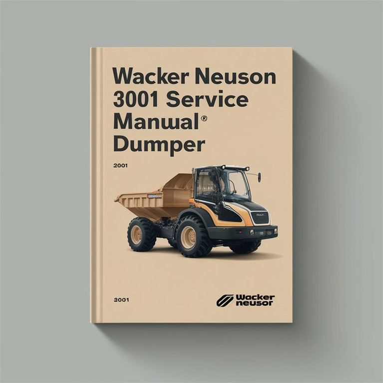 Wacker Neuson 3001 Dumper Service Repair Workshop Manual PDF