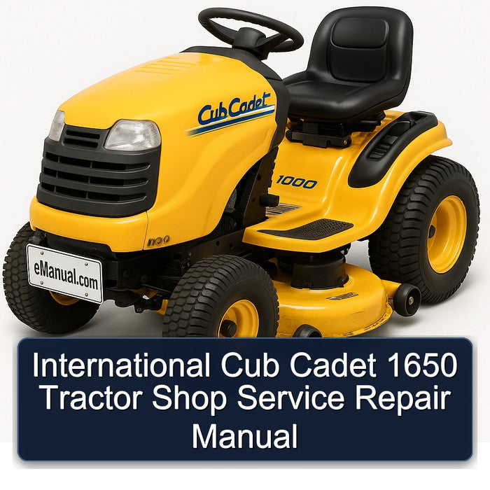 International Cub Cadet 1650 Tractor Shop Service Repair Manual