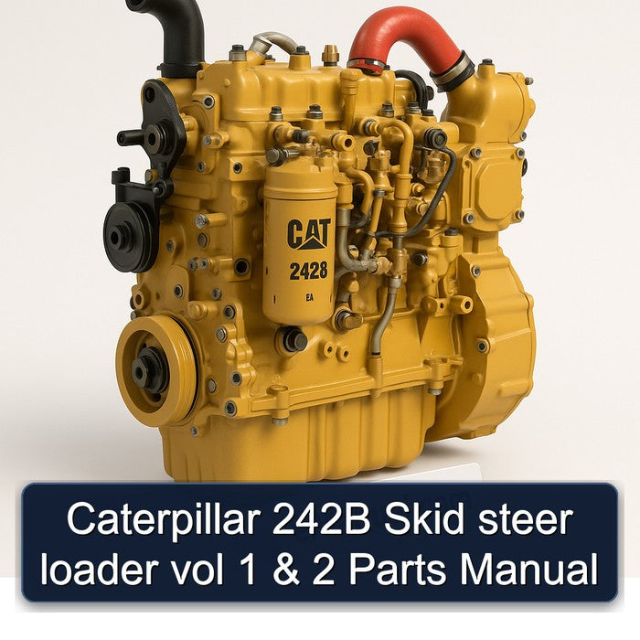 Caterpillar 242B Skid steer loader vol 1 & 2 Parts Manual
