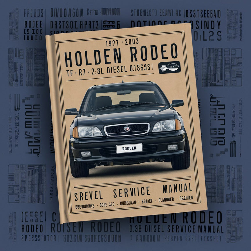 1997-2003 Holden RODEO TF R7 R9 2,8 l Diesel 4JB1 Service-Reparaturhandbuch