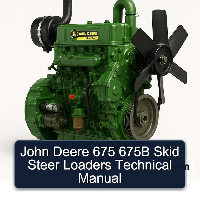 John Deere 675 675B Skid Steer Loaders Technical Service Repair Workshop Manual PDF