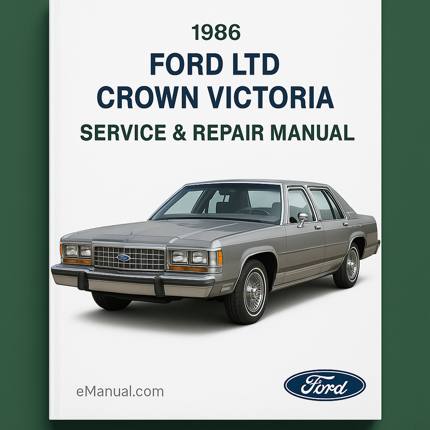 1986 Ford LTD Crown Victoria Wartungs- und Reparaturhandbuch