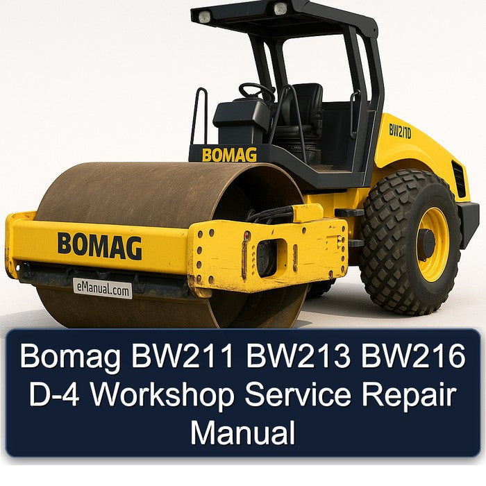 Bomag BW211 BW213 BW216 D-4 Service Repair Workshop Manual PDF