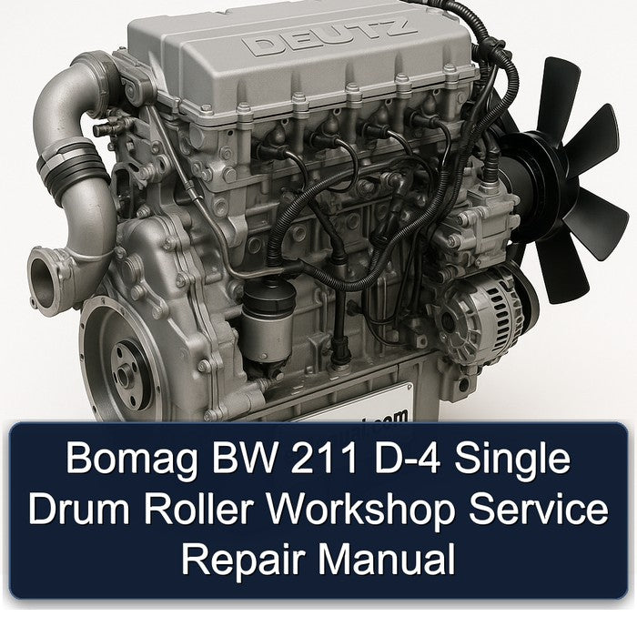 Deutz 2012 Bomag BW 211 D-4 Single Drum Roller Service Repair Workshop Manual PDF