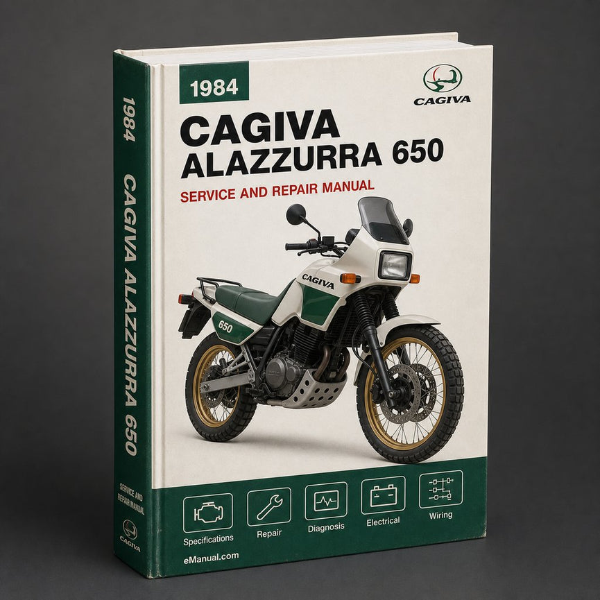 Cagiva Alazzurra 650 1984 1985 1986 Werkstatt-Service-Reparaturhandbuch