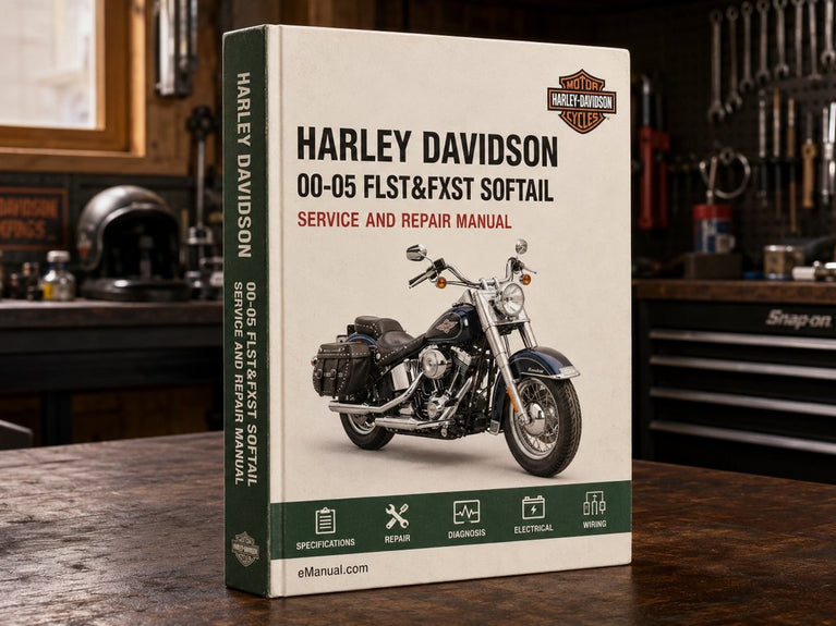 Manual de taller y reparación de Harley Davidson FLST y FXST Softail 00-05