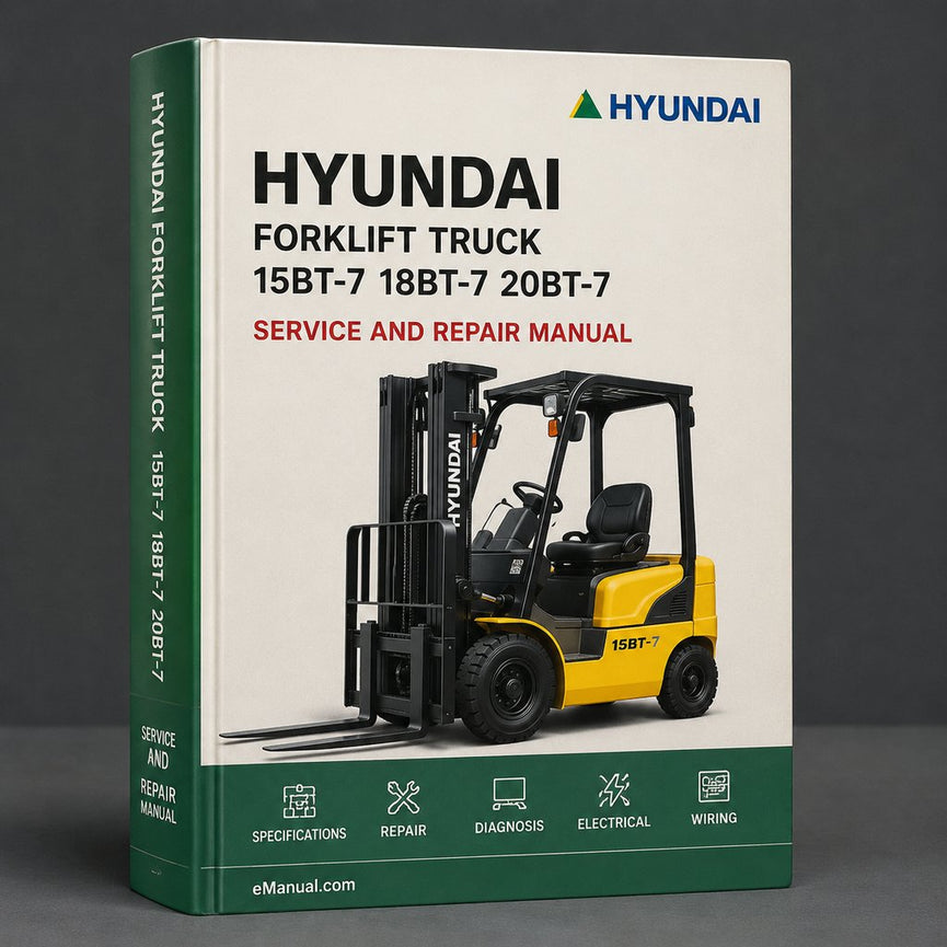Manual de servicio y reparación de carretillas elevadoras Hyundai 15BT-7/18BT-7/20BT-7 16B-7/18B-7/20B-7